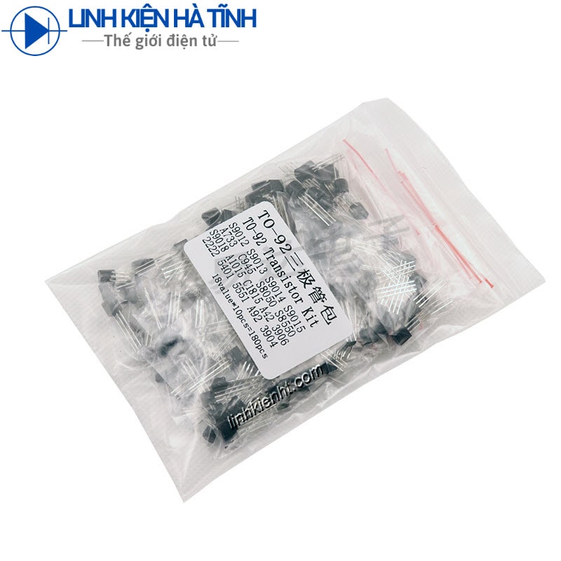 Gói 18 loại transistor tổng hợp S9013 S9014 S8050 S8550 A4 A92 2N5401 2N5551 C945 2N3906 vv 